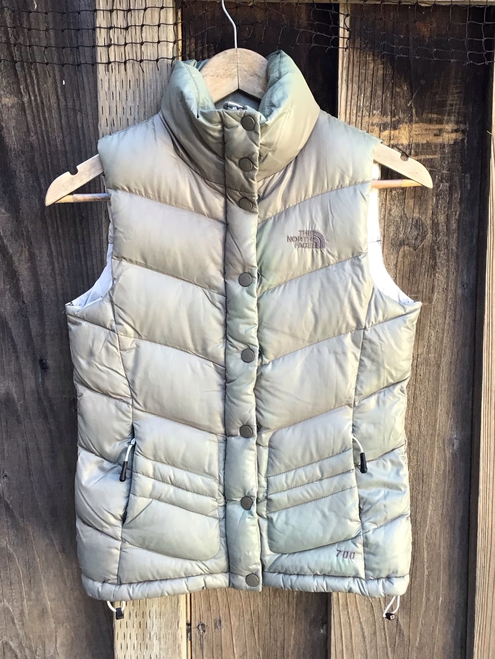 The North Face 700 Fill Down Puffer Vest Womens Size Xs Green Outdoor Chameleon